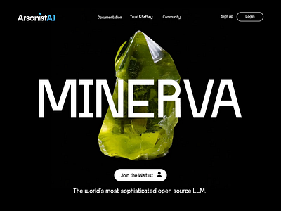 'Minerva' Open Source LLM Landing Page WIP ai branding design graphic design illustration llm logo product design ui user experience user interface ux web design