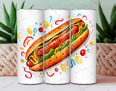 Hot Dog Skinny Tumbler Wrap beef tumbler cartoon tumbler color image custom tumbler design french tumbler illustration photography skinny tumbler sublimation tumbler design art tumbler skinnys tumbler sublimation tumbler warp vector art waterslide tumbler