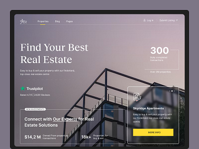 Real Estate Landing page airbnb apartment architecture booking broker home landing page modern property real easte agency real estate real estate landing page real property rental ui uiux web design website