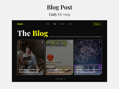 Blog Post - Daily UI #035 blog blog post daily ui figma post ui ui design uiux uiux design ux web design