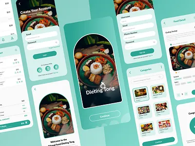 Dieting Tong - Food Delivery Mobile App application apps branding delivery design food apps food delivery layout order page satisfaction screen ui user ux