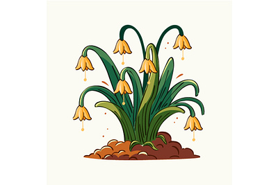 Hand Drawn Daffodil Day Illustration background beautiful botanical bouquet cartoon celebration clip art daffodil day decoration drawing flower garden illustration nature orange plant spring vector yellow