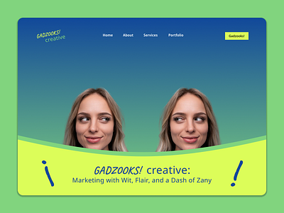 Gadzooks! Creative - Marketing Agency - Hero Section design graphic design web design