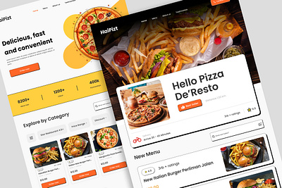 HaiPizt - Food Delivery Landing Page application apps branding delivery design food food apps food delivery apps landing landing page layout order page screen ui ux website