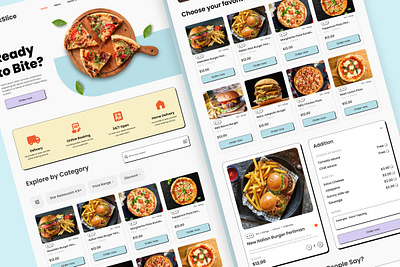 QuickSlice - Food Delivery Landing Page application apps branding delivery design food food apps food delivery apps landing landing page layout menu order page screen ui ux website