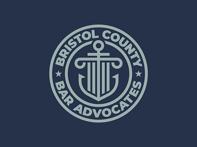 Bristol County Bar Advocates - Logos advocate attorney badge brand identity branding bristol county criminal defense emblem justice law law firm lawyer legal logo design maritime nautical new bedford roman column shield visual identity