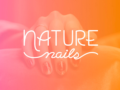 Nature Nails calligraphy calligraphy logo graphic design hand lettering lettering