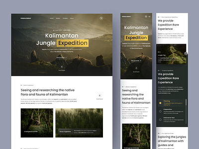 Expedition Mobile Responsive adventure clean website destination expedition forest landing page minimalis website minimalism nature outdoor travel travelling uiux vacation web web design