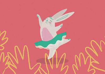 Dancing bunny bunny dancing digitalart illustration musicvideo