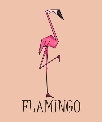 Flamingo Illustration drawing flamingo grapic design illustration print design vector