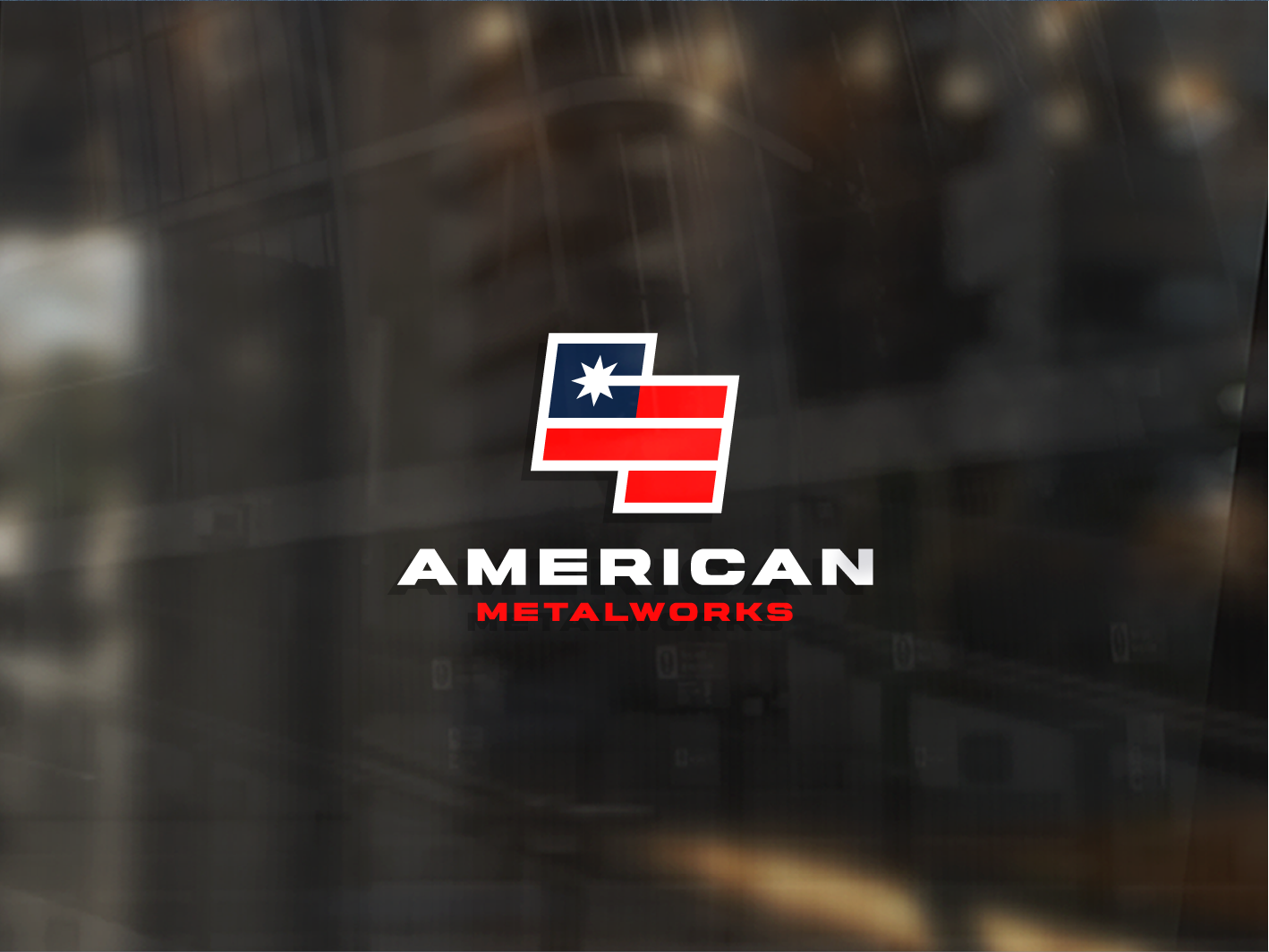 American Metalworks Logo Design american logo brand identity construction logo flaglogo iron logo logo metalworks logo modern logo patriotic logo welding logo