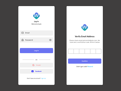 Login Screen for Mobile Application android application branding design ios login login screen mobile application ui verify email