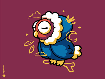 Wuhu bird cartoon character color colorful illustration line merch merchandise simple smooth t shirt t shirtdesign vector vibrant