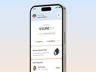 Reiga - Fintech Mobile App analytics app app design card design clean crm finance fintech history hr illustration money send money simple top up transaction transfer ui ux withdraw