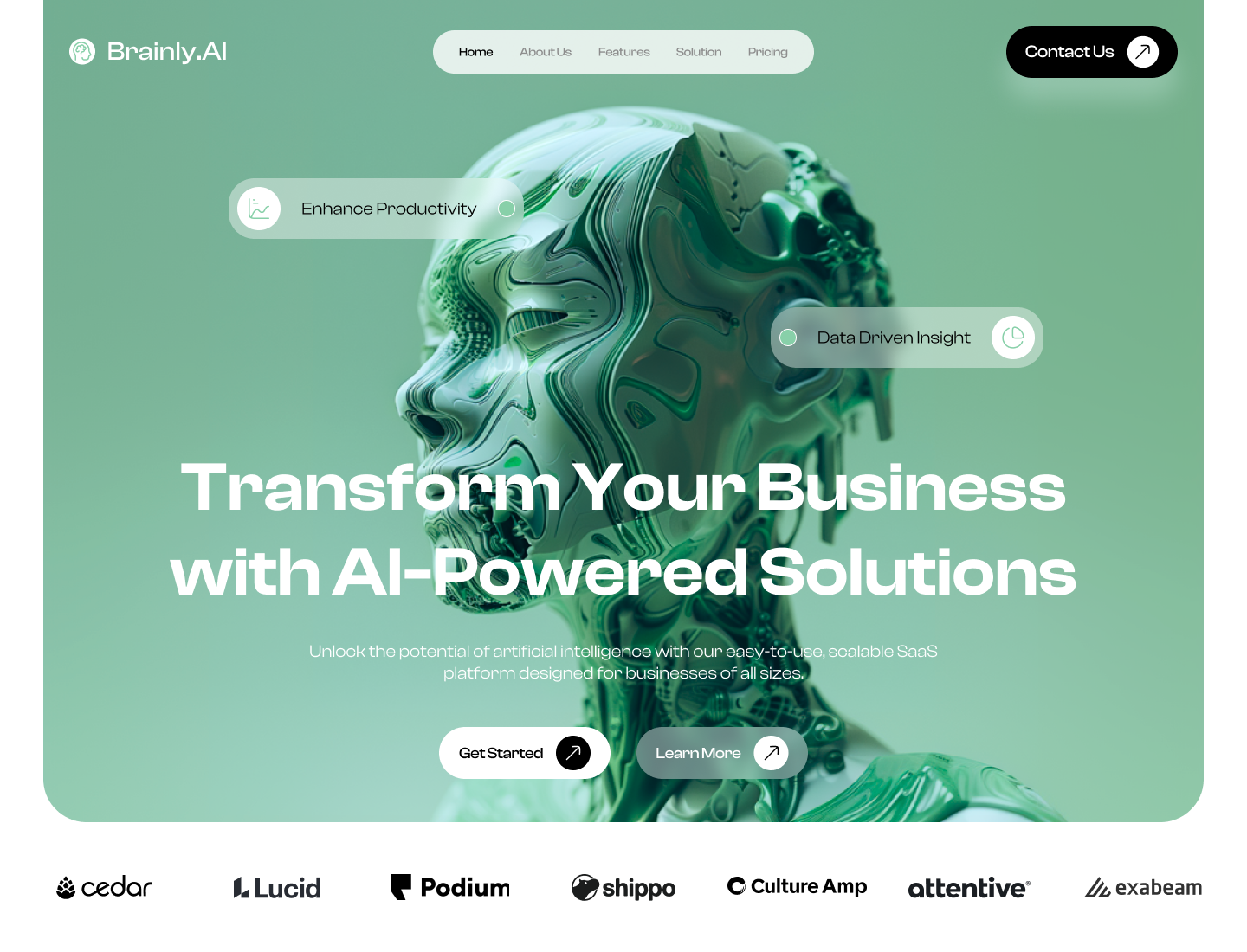 Brainly.AI - Artificial Intelligence SaaS Landing Page by Tio Gilang ...