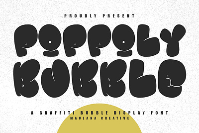 Poppoly Graffiti Bubble Display Font animation branding font fonts graphic design logo motion graphics nostalgic