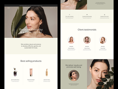 Lóure - Skincare Website beauty e commerce elegant landing page skincare slab slabdsgn website