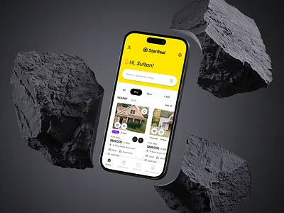 Real-Estate App StarReal app app design b2c mobile app product design real estate app rent star real ui ui design ux