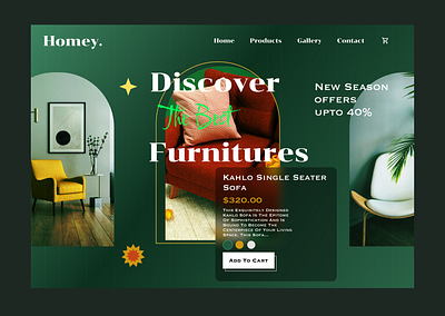 Homey Furniture Website daily ui design figma furniture website homey furniture shopping ui website