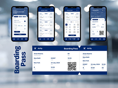 Boarding Pass UI Design - Daily UI #024 boarding pass daily ui mobile ui ui design