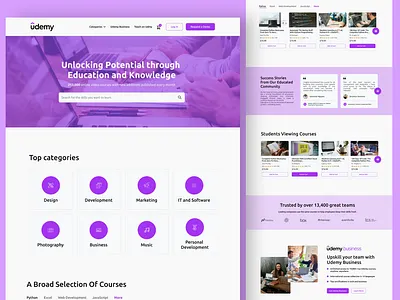 Re-design Udemy UI app branding dailyui design illustration ui ui design ux ux design website design
