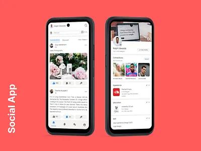 Social App UI app branding dailyui design illustration ui ui design ux ux design website design