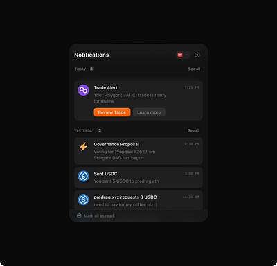 Multichain notifications browser extension browser extension crypto modal dark modal multichain notification notifications orange web3 extension web3 modal web3 notification