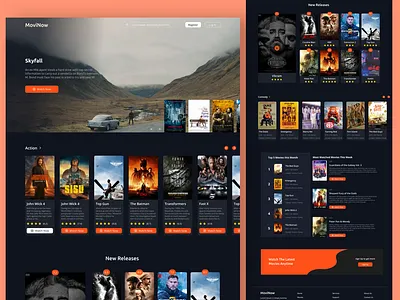 Movie Server UI app branding dailyui design illustration ui ui design ux ux design website design
