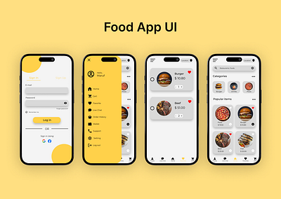 Food App app branding dailyui design illustration ui ui design ux ux design website design