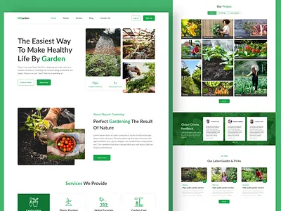 Garden Website app branding dailyui design illustration ui ui design ux ux design website design