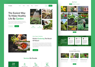 Garden Website app branding dailyui design illustration ui ui design ux ux design website design