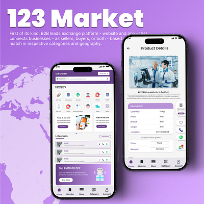 123 Market App Design branding graphic design logo ui
