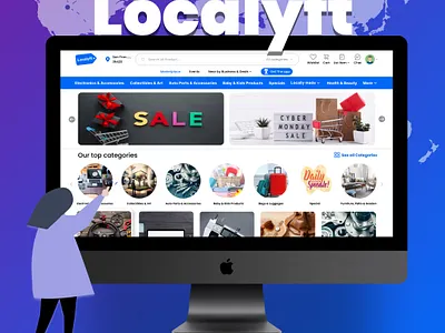 Localyft Website Design app branding design graphic design illustration logo typography ui ux vector web