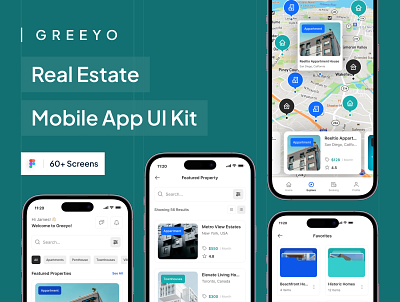 Real Estate Mobile app Design app branding design graphic design illustration logo typography ui ux vector