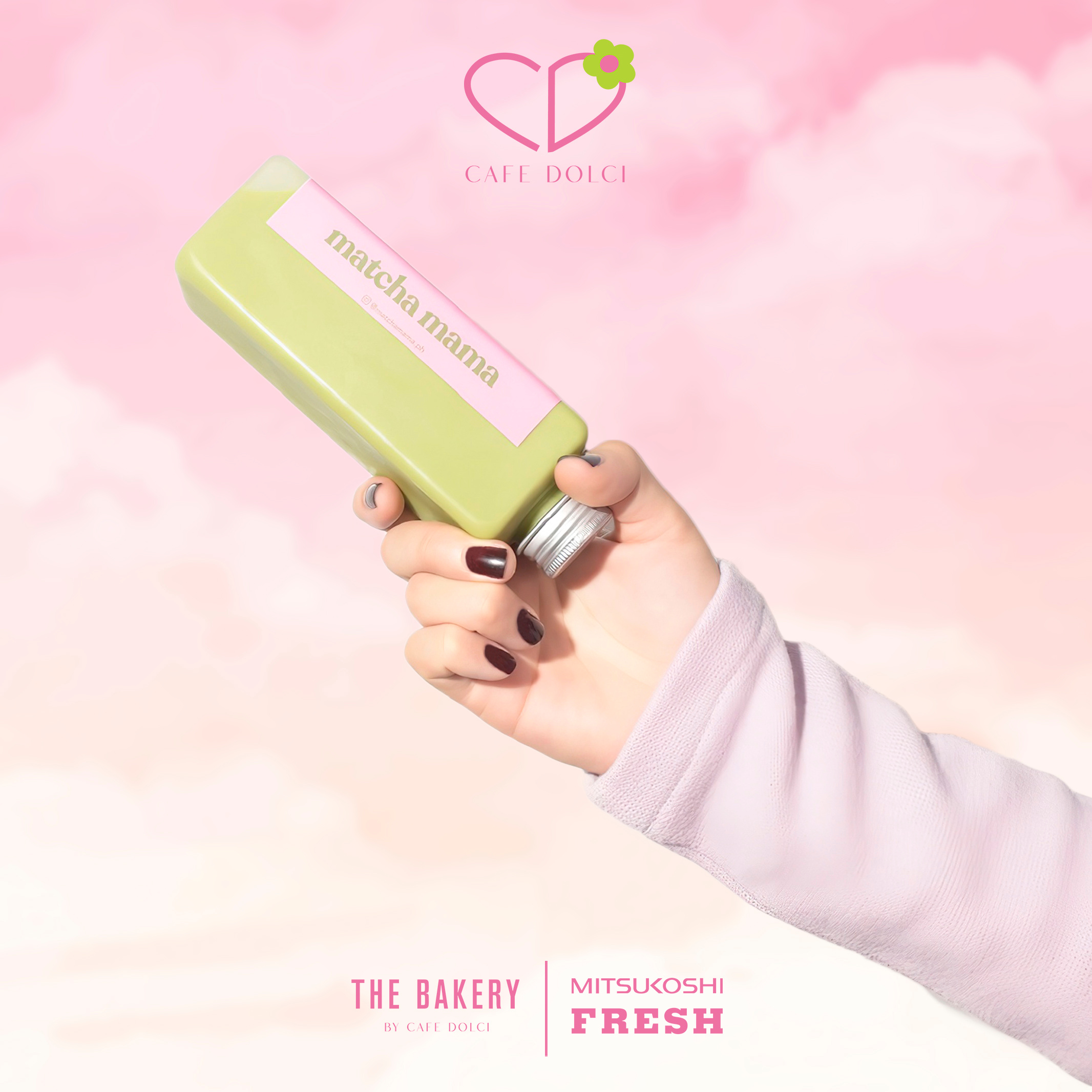 Cafe Dolci x Matcha Mama Social Media Post branding graphic design marketing social media