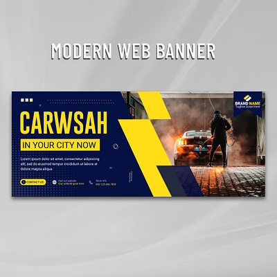 Car Wash Banner advertising auto clean auto detailing car cleaning car polish car wash car wash banner car wash service land vehicle social media template