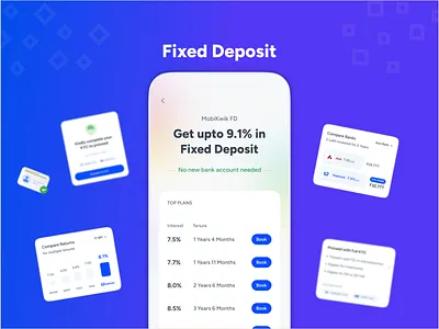 Introducing Fixed Deposit figma figma design fixed deposit mobikwik mobikwik blue mobikwik design team product designing ui ux
