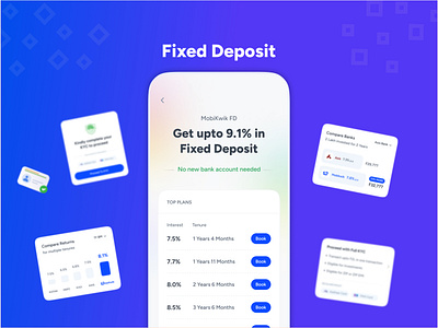 Introducing Fixed Deposit figma figma design fixed deposit mobikwik mobikwik blue mobikwik design team product designing ui ux