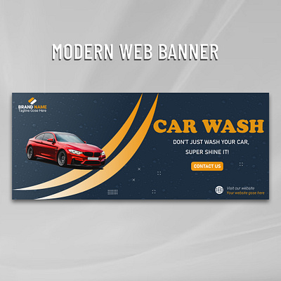 Car Wash Banner advertising auto clean auto detailing car cleaning car polish car wash car wash banner car wash service land vehicle social media template