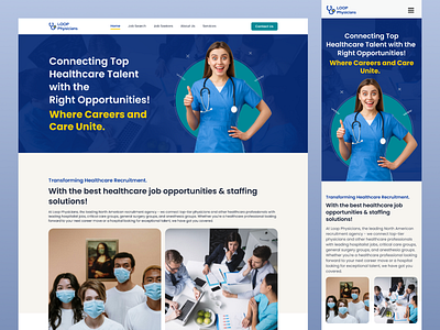 Loop Physicians - HealthCare Job Search Website branding case study design healthcare healthcare job search healthcare website job search job seeker ui ui design web ui design website