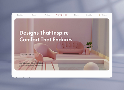 Vignette Landing Page branding design landing page ui ui design