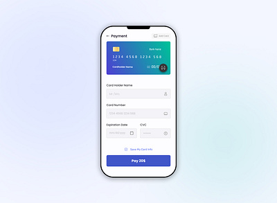 Credit Card Checkout Page Design #dailyuichallenge_2 blue checkout page dailyui2 green mobile app payment page ui uiux