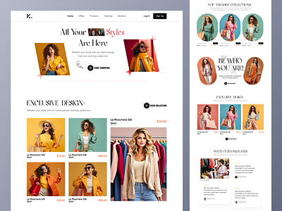 Fashion - landing page 🔥 3d animation branding creative design graphic design illustration logo ui vector