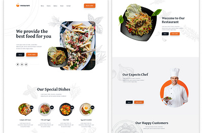 restaurant_Website figma landing page ui uiux webdesign