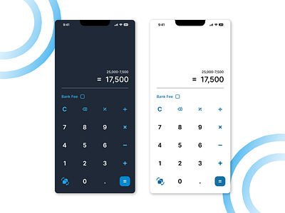 Daily UI 04 - calculator 004 bank blue dailyui graphic design ui