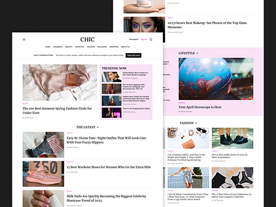 Women's News Portal Website Home Page ui ux web design