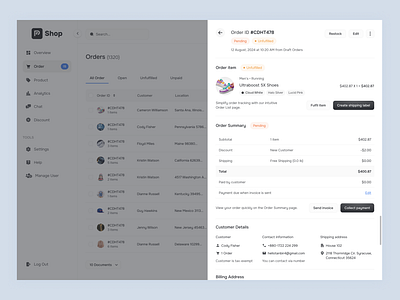 Order Detail_E-commerce Dashboard analytics customer details dashboard ecommerce ecommerce dashboard online sell order order details order page order summary product product design shipping ui design visual design web app