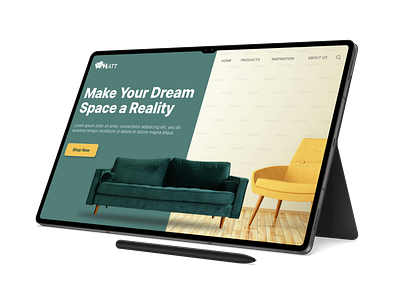 MATT || Furniture Webpage Banner Design banner design branding design furniture online store product design ui ui ux user intrface