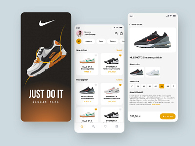 Nike design graphic design ui user experience user interface ux