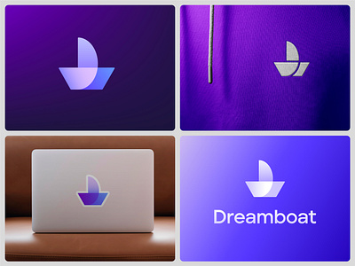 Dreamboat logo design (unused) boat branding d dream dynamic forward growth icon letter logo marine mark marketing ocean sail sailing sea water